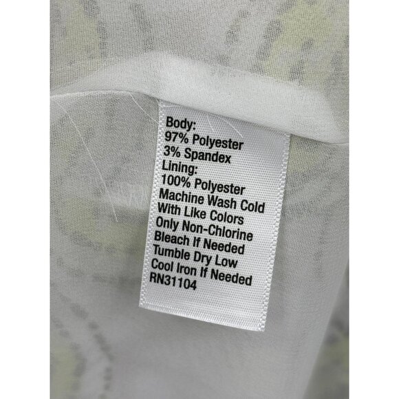 New Directions Curvy Sleeveless Trapeze Guaze Dress Yellow Tan 3X NEW - Picture 4 of 5